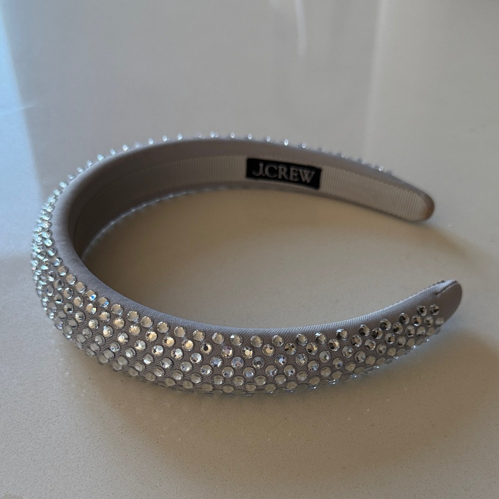 J. Crew Sparkling Silver Rhinestone Headband